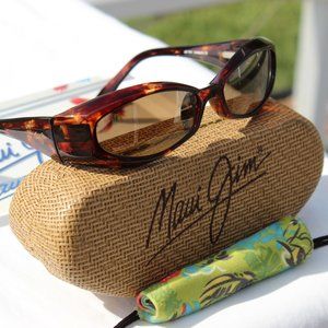 Maui Jim "HARPOON" 161-10 Gloss Tortoise Frames / PERFECT Bronze Lenses {RARE!!}